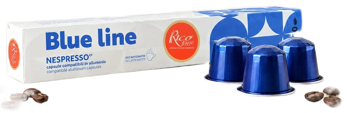 Capsule compatibili Nespresso Blue Line decaffeinato Rico Caffè