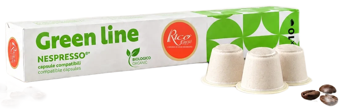 Capsule compatibili Nespresso Green Line biologico Rico Caffè